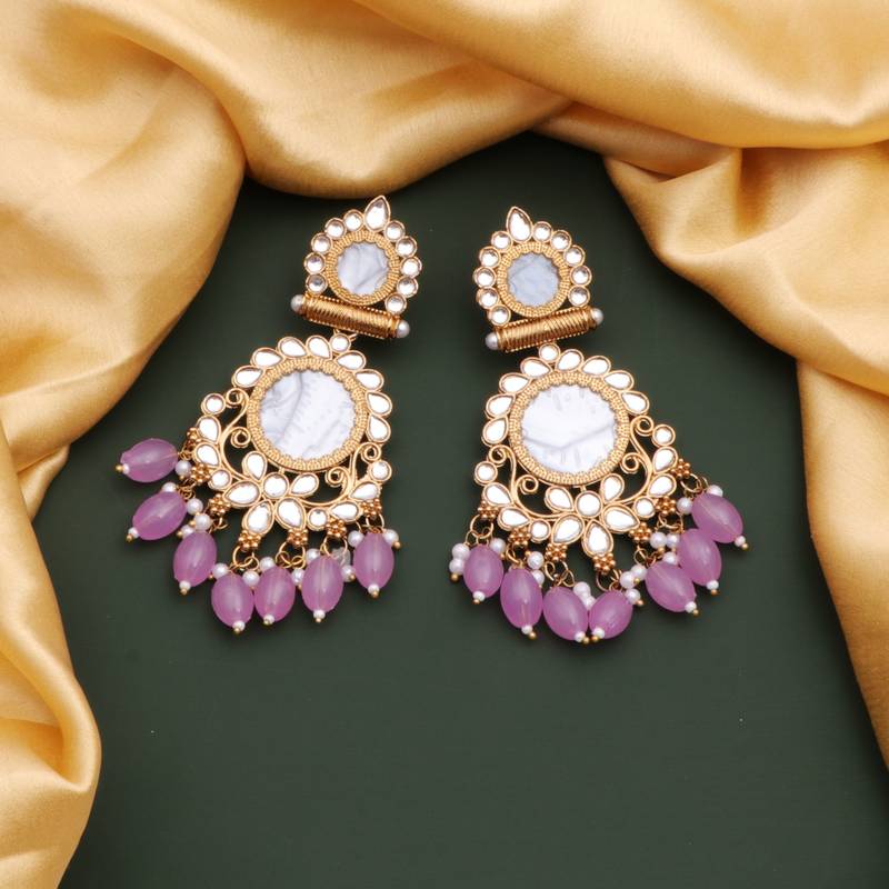 Kundan type zumka earring for girls