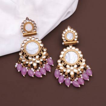 Kundan type zumka earring for girls 2