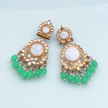 Kundan type zumka earring for girls 4