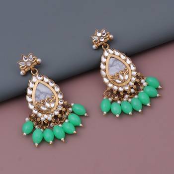 Kundan type zumka earring for girls 2
