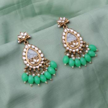 Kundan type zumka earring for girls 4