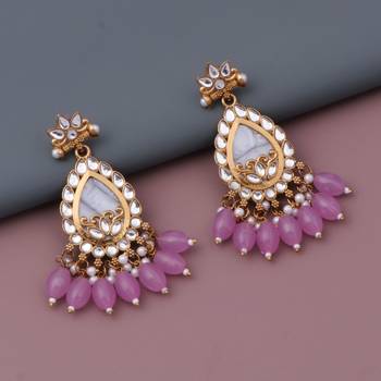 Kundan type zumka earring for girls 2