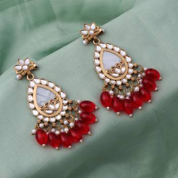 Kundan type zumka earring for girls 2