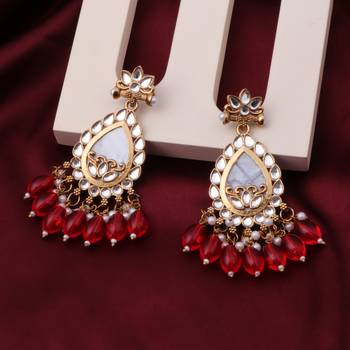 Kundan type zumka earring for girls 3