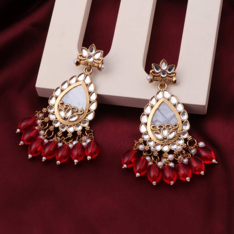 Kundan type zumka earring for girls