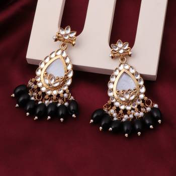 Kundan type zumka earring for girls 3