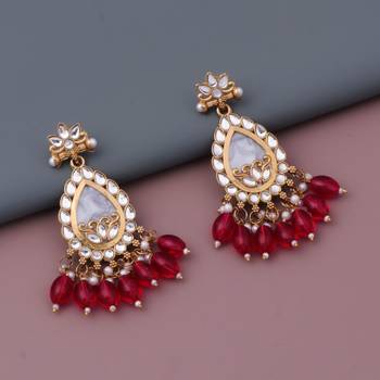 Kundan type zumka earring for girls 2