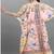 Multicolor digital printed stone work polyester crepe kaftan full- stitched - free size 