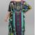 Multicolor digital printed stone work polyester crepe kaftan full- stitched - free size 