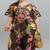 Multicolor digital printed stone work polyester crepe kaftan full- stitched - free size 