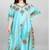 Multicolor digital printed stone work polyester crepe kaftan full- stitched - free size 