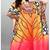 Multicolor digital printed stone work polyester crepe kaftan full- stitched - free size 