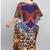 Multicolor digital printed stone work polyester crepe kaftan full- stitched - free size 