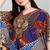 Multicolor digital printed stone work polyester crepe kaftan full- stitched - free size 