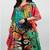 Multicolor digital printed stone work polyester crepe kaftan full- stitched - free size 