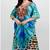 Multicolor digital printed stone work polyester crepe kaftan full- stitched - free size 