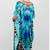 Multicolor digital printed stone work polyester crepe kaftan full- stitched - free size 