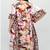 Multicolor digital printed stone work polyester crepe kaftan full- stitched - free size 