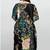 Multicolor digital printed stone work polyester crepe kaftan full- stitched - free size 