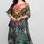 Multicolor digital printed stone work polyester crepe kaftan full- stitched - free size 