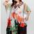 Multicolor digital printed stone work polyester crepe kaftan full- stitched - free size 
