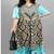 Multicolor digital printed stone work polyester crepe kaftan full- stitched - free size 