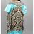 Multicolor digital printed stone work polyester crepe kaftan full- stitched - free size 