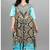 Multicolor digital printed stone work polyester crepe kaftan full- stitched - free size 