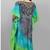 Multicolor digital printed stone work polyester crepe kaftan full- stitched - free size 