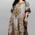Multicolor digital printed stone work polyester crepe kaftan full- stitched - free size 