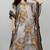 Multicolor digital printed stone work polyester crepe kaftan full- stitched - free size 