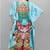 Multicolor digital printed stone work polyester crepe kaftan full- stitched - free size 