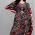 Multicolor digital printed stone work polyester crepe kaftan full- stitched - free size 