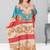 Multicolor digital printed stone work polyester crepe kaftan full- stitched - free size 
