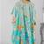 Multicolor digital printed stone work polyester crepe kaftan full- stitched - free size 