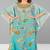 Multicolor digital printed stone work polyester crepe kaftan full- stitched - free size 