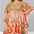 Multicolor digital printed stone work polyester crepe kaftan full- stitched - free size 