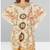 Multicolor digital printed stone work polyester crepe kaftan full- stitched - free size 