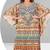 Multicolor digital printed stone work polyester crepe kaftan full- stitched - free size 