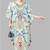 Multicolor digital printed stone work polyester crepe kaftan full- stitched - free size 