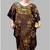 Multicolor digital printed stone work polyester crepe kaftan full- stitched - free size 