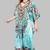 Multicolor digital printed stone work polyester crepe kaftan full- stitched - free size 