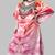 Multicolor digital printed stone work polyester crepe kaftan full- stitched - free size 