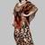 Multicolor digital printed stone work polyester crepe kaftan full- stitched - free size 