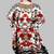 Multicolor digital printed stone work polyester crepe kaftan full- stitched - free size 