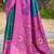 Teal blue pochampalli silk blend saree for women | wedding & festive wear saree