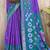 Violet pochampalli soft silk blend saree with traditional ikat woven pallu