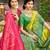 Green pochampalli silk blend saree for women | wedding & festive wear saree