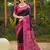 Black pochampalli silk blend saree for women | wedding & festive wear saree