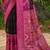 Black pochampalli silk blend saree for women | wedding & festive wear saree